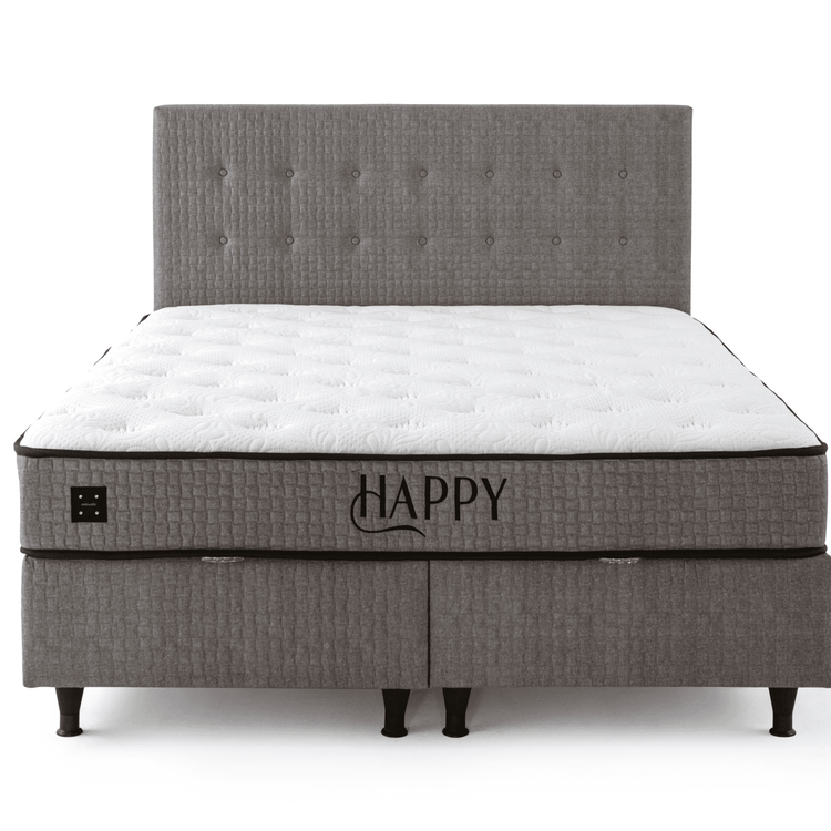 Moln Happy Boxspringbett Set mit Matratze und Bettkästen, Schlafzimmer Set - Ezmann.de