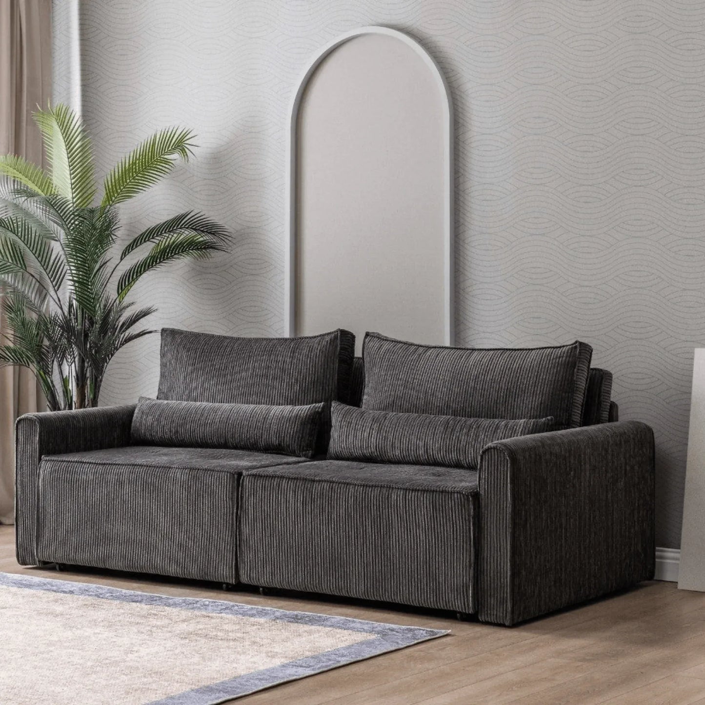 Benissa Schlafsofa 3 Sitzer mit Stauraum & Schlaffunktion | Ecksofa & Heimkino-Sofa, verstellbare Rückenlehne - Ezmann.de