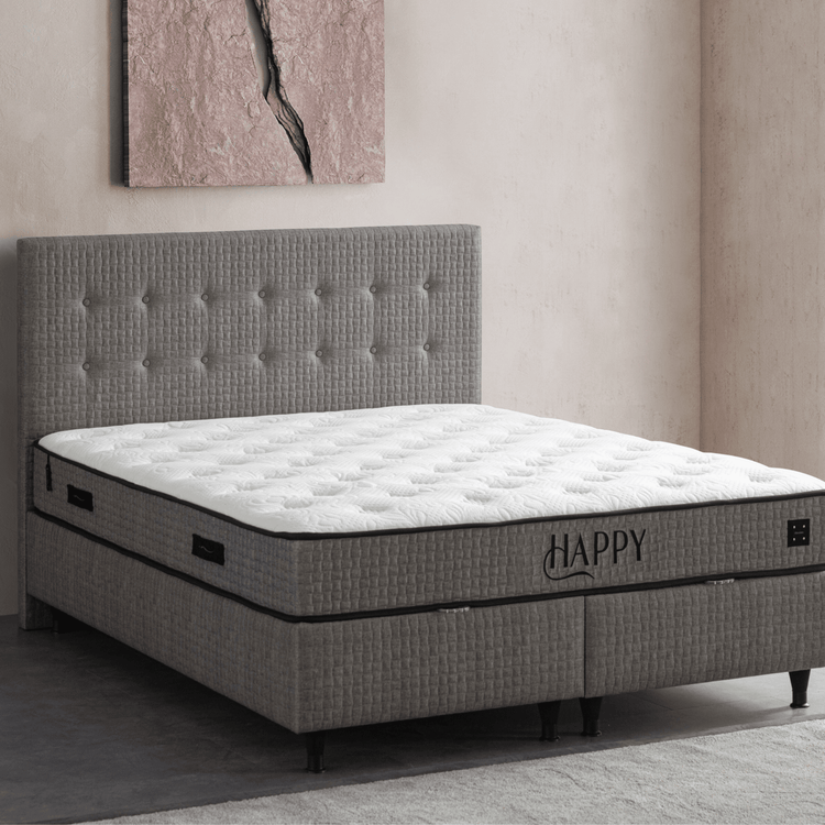 Moln Happy Boxspringbett Set mit Matratze und Bettkästen, Schlafzimmer Set - Ezmann.de