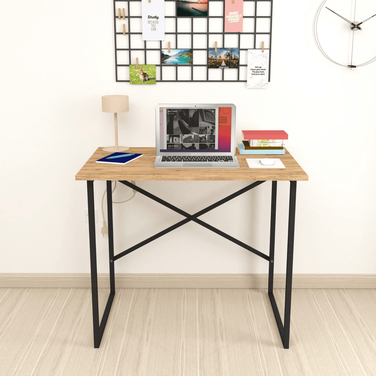 Gowoll Schreibtisch Kleiner Tisch Computertisch 90x60x75 cm Tischplatte Holz Laptoptisch - Ezmann.de