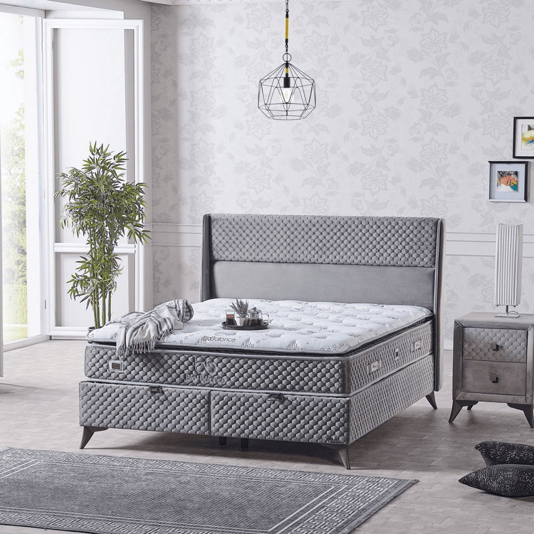 Gowoll Bio Balance Boxspringbett 160x200 mit Bettkasten und Matratze - Ezmann.de