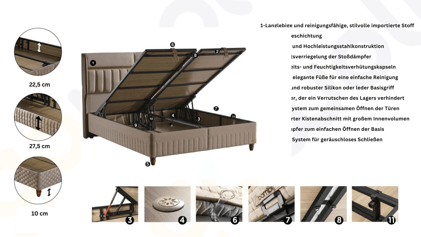 Bambi Biosalt Boxspringbett Salt Therapy Set - Ezmann.de