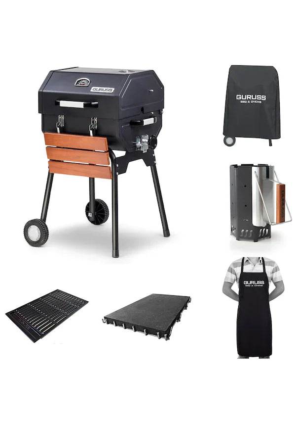 Guruss CG-075 Holzkohlegrill | 75×40 cm Grillfläche | Outdoor BBQ mit Ofenfunktion - Ezmann.de