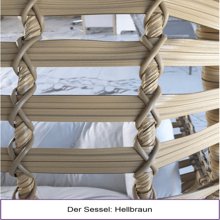 Gowoll Gartenschaukel Rattan Hängesessel mit Gestell Hängeschaukel Alacati Plus - Ezmann.de
