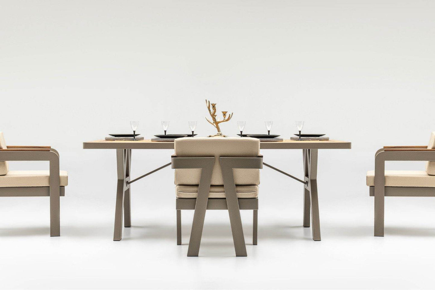 Gowoll Atlantis Gartenlounge-Set Wetterfeste Holz Gartenmöbel Set 6 Personen für Outdoor Terassenmöbel - Ezmann.de