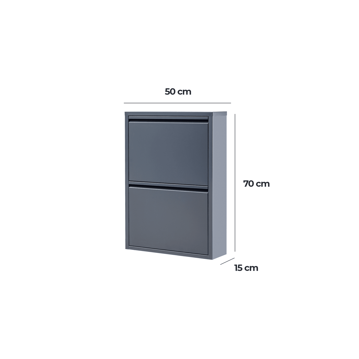 Alveon Schuhschrank (2 Klappen Anthrazit) - Ezmann.de