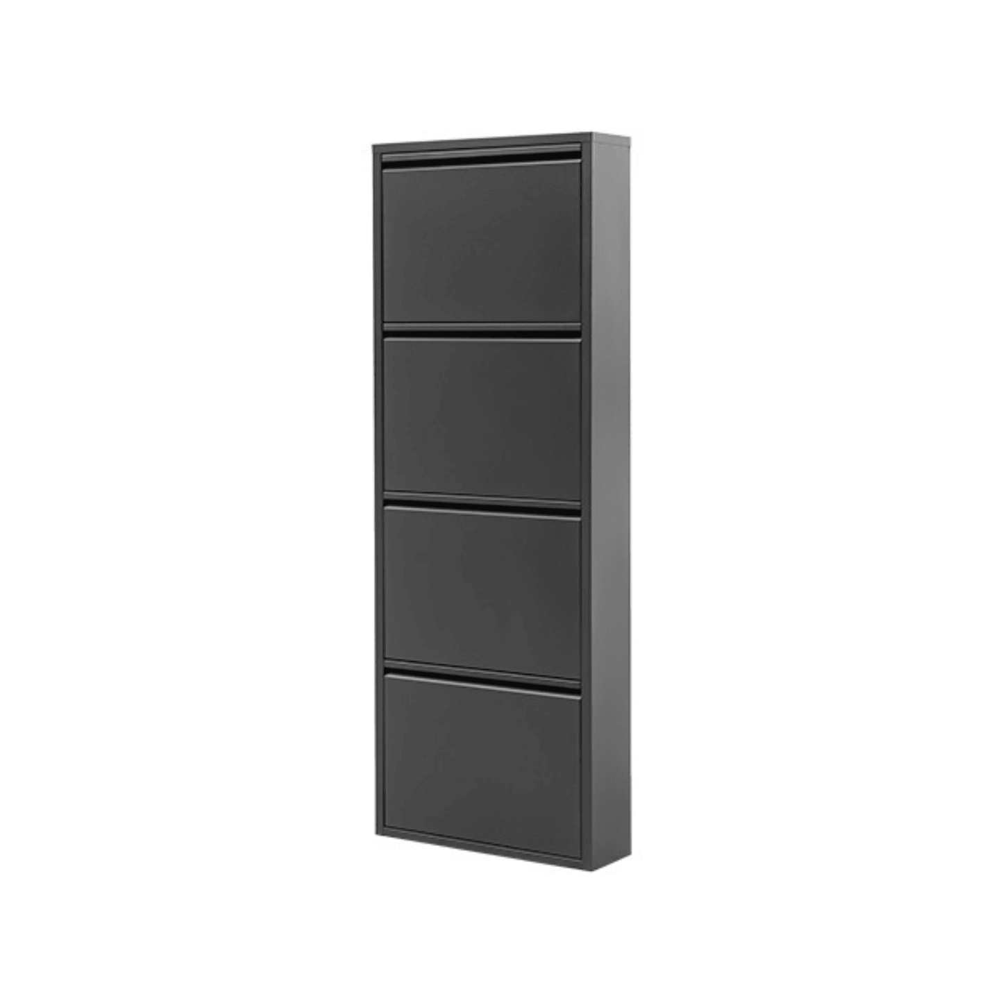 Alveon Schuhschrank (4 Klappen Schwarz) - Ezmann.de