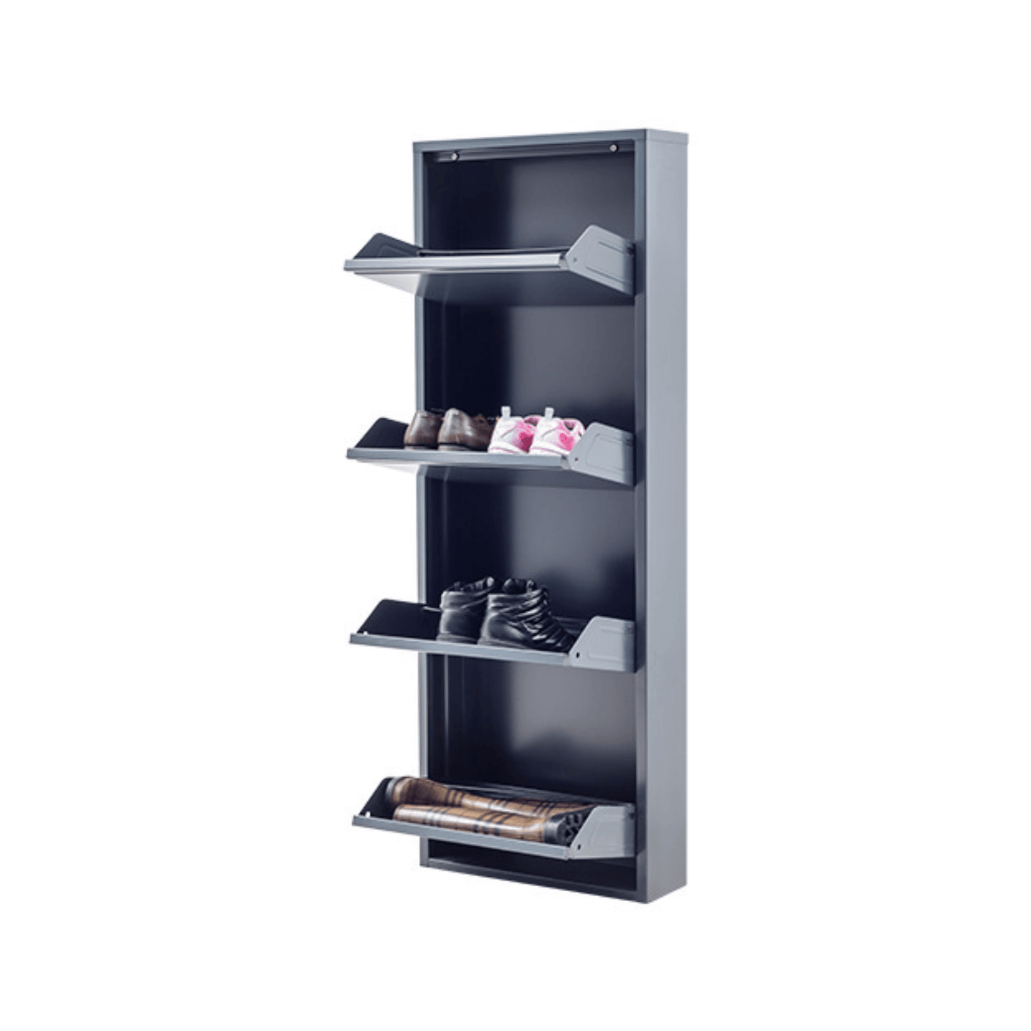 Alveon Schuhschrank (4 Klappen Anthrazit) - Ezmann.de