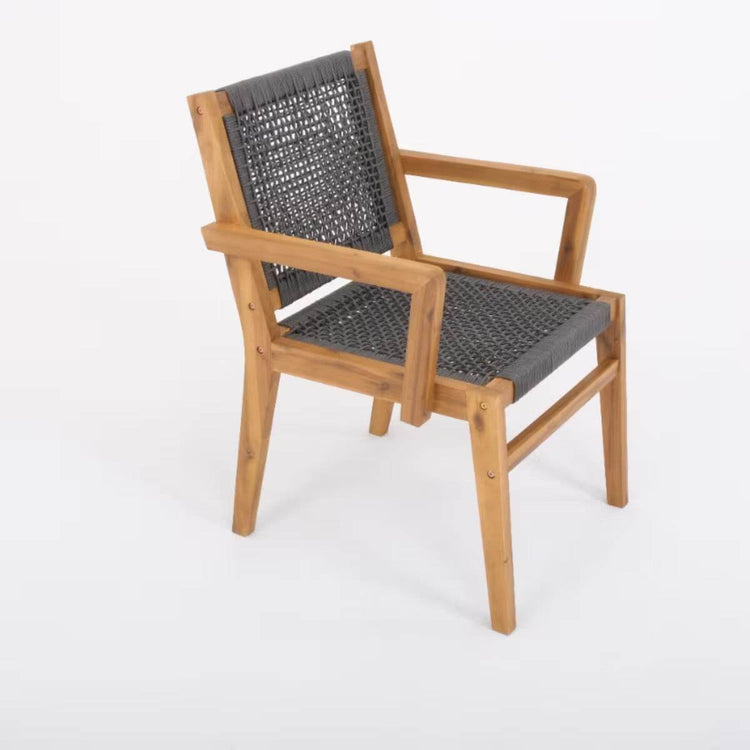 Fiume Gartenmöbel Set für 6 Personen – Akazienholz Esstisch 200x100 cm mit Stühlen – Gowoll Outdoor Essgruppe - Ezmann.de