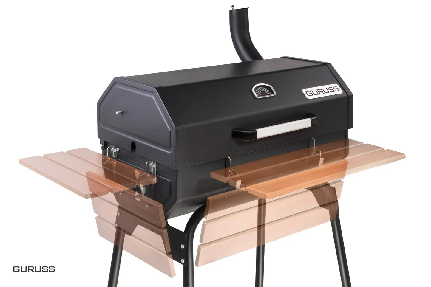 Guruss CG-075 Holzkohlegrill | 75×40 cm Grillfläche | Outdoor BBQ mit Ofenfunktion - Ezmann.de