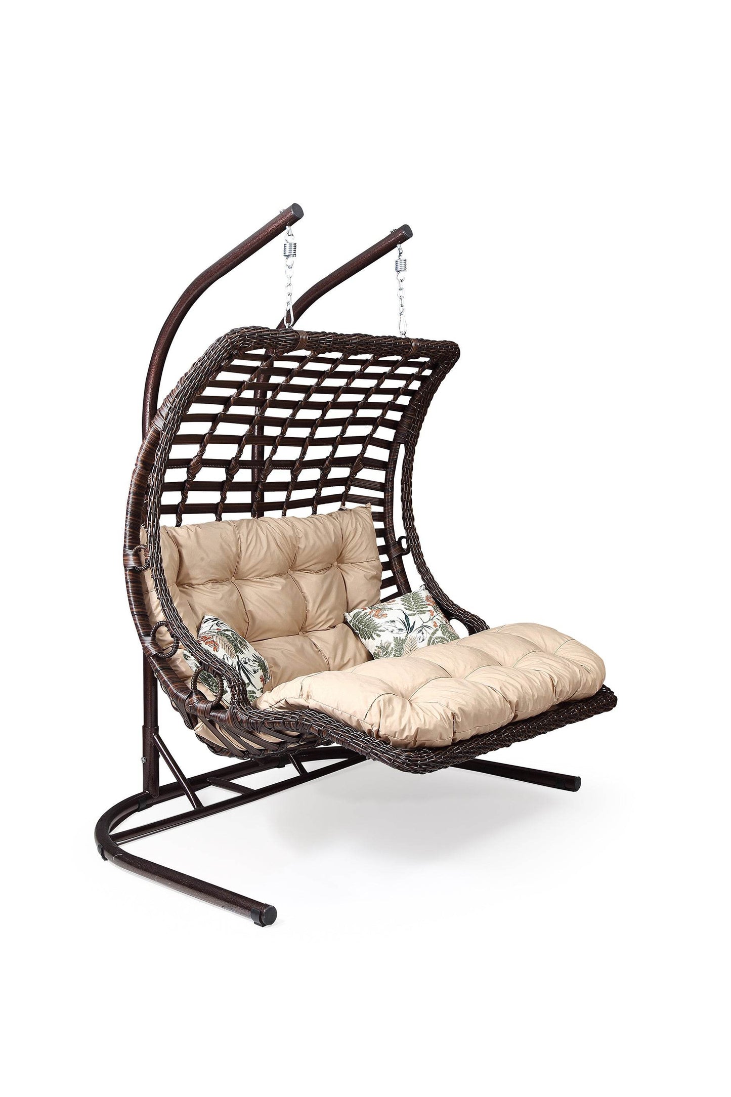 Capri Swing Gartenschaukel Rattan Hängesessel mit Gestell Hängeschaukel Bodrum Double - Ezmann.de