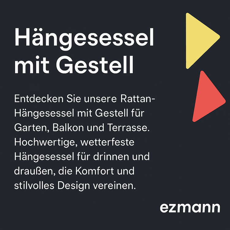 Rattan Hängesessel mit Gestell – Stilvolle Schaukelstühle für Garten & Balkon
