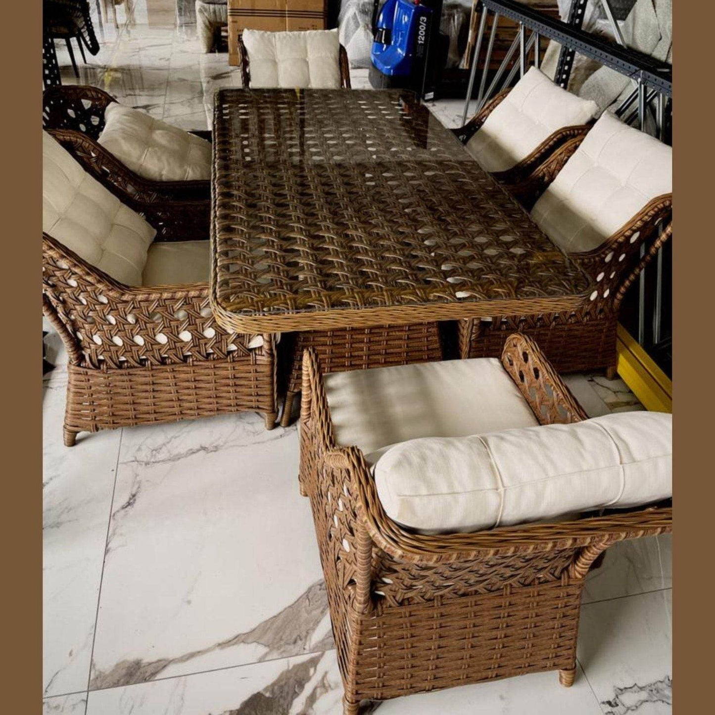 Paffia Gartenmöbel Rattan Balkonmöbel Gartentisch ALUMINIUM - Ezmann.de