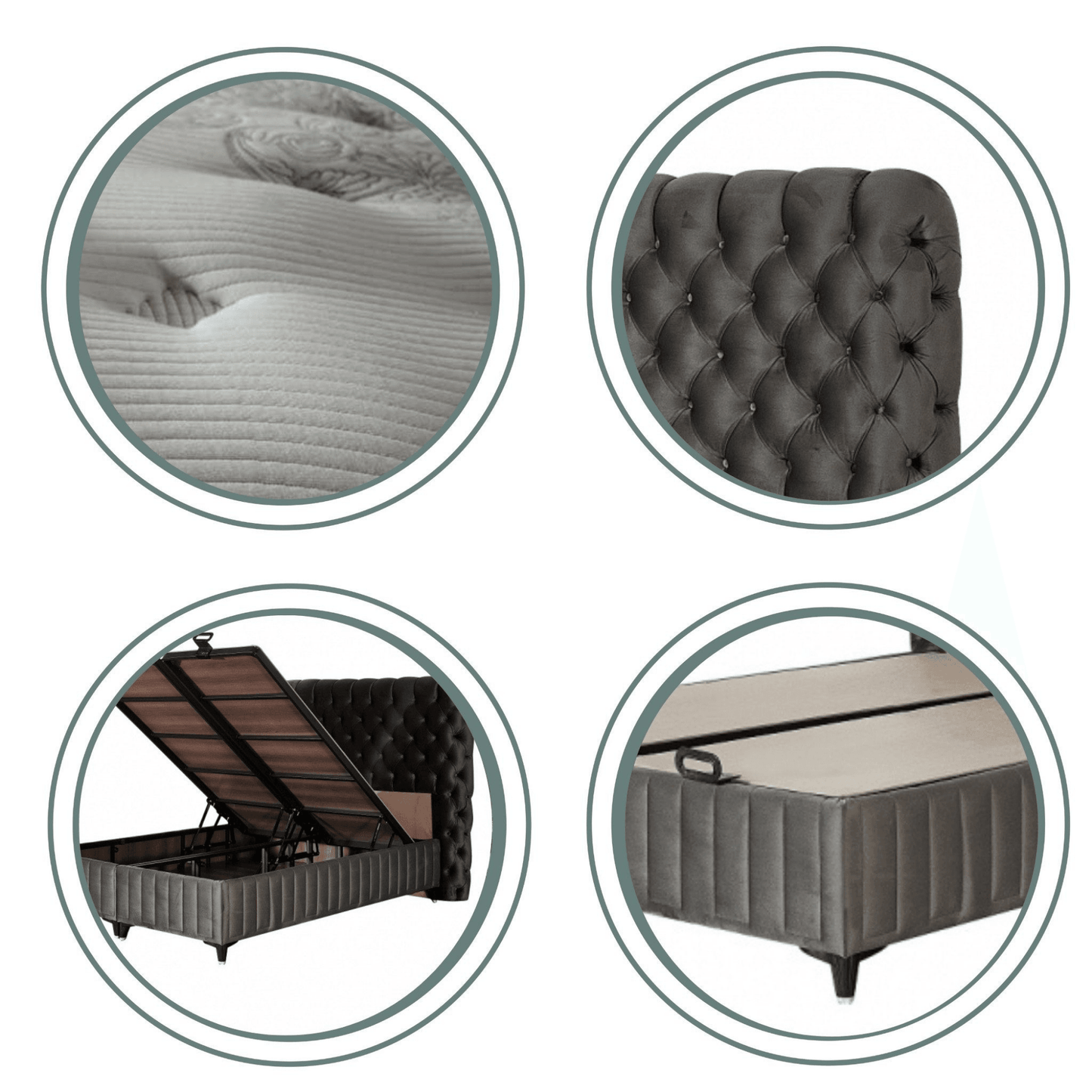 Fluffy Bett Set Boxspringbett mit Matratze mit Topper - Ezmann.de