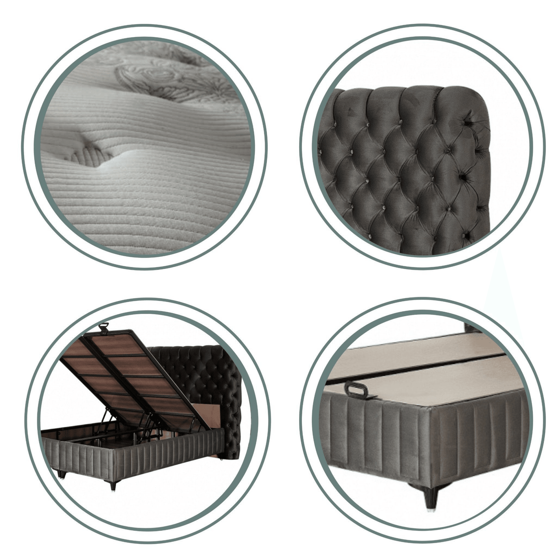 Fluffy Bett Set Boxspringbett mit Matratze mit Topper - Ezmann.de