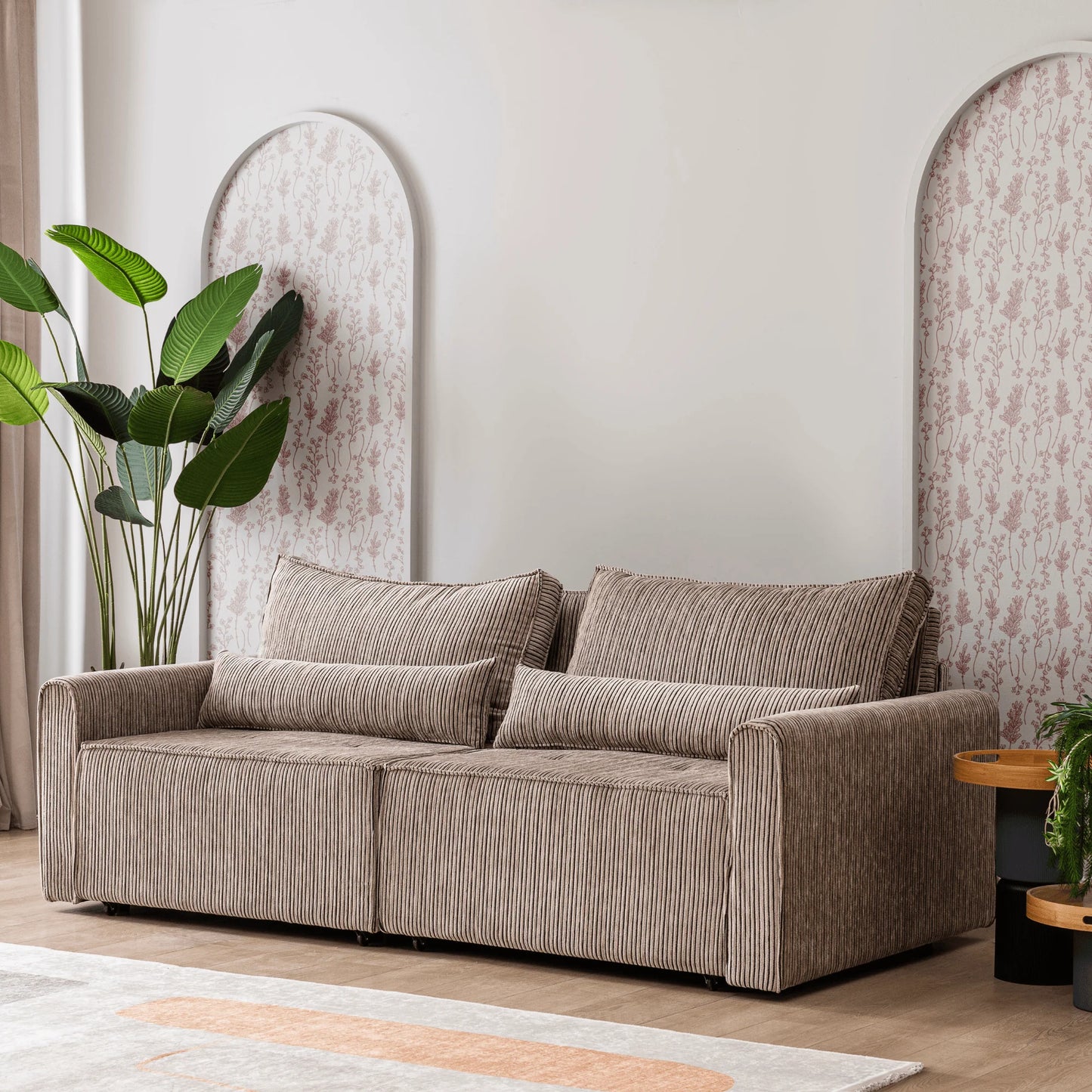 Benissa Schlafsofa 3 Sitzer mit Stauraum & Schlaffunktion | Ecksofa & Heimkino-Sofa, verstellbare Rückenlehne