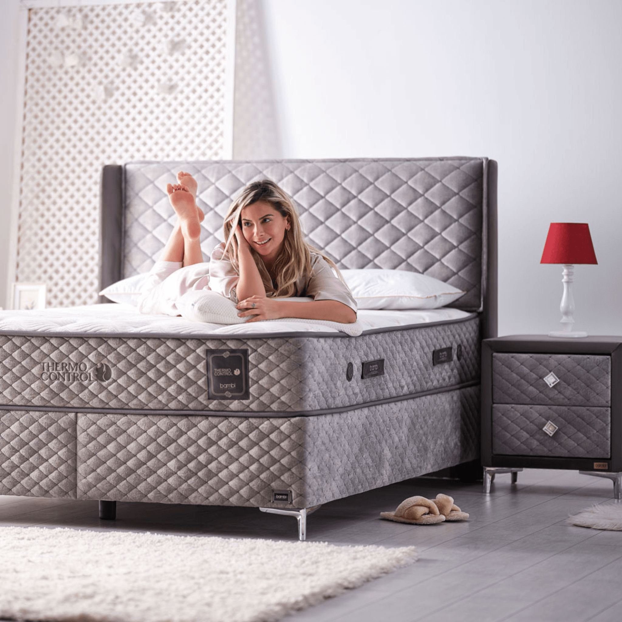 Bambi Thermo Control Boxspringbett mit Matratze & Bettkästen - Ezmann.de