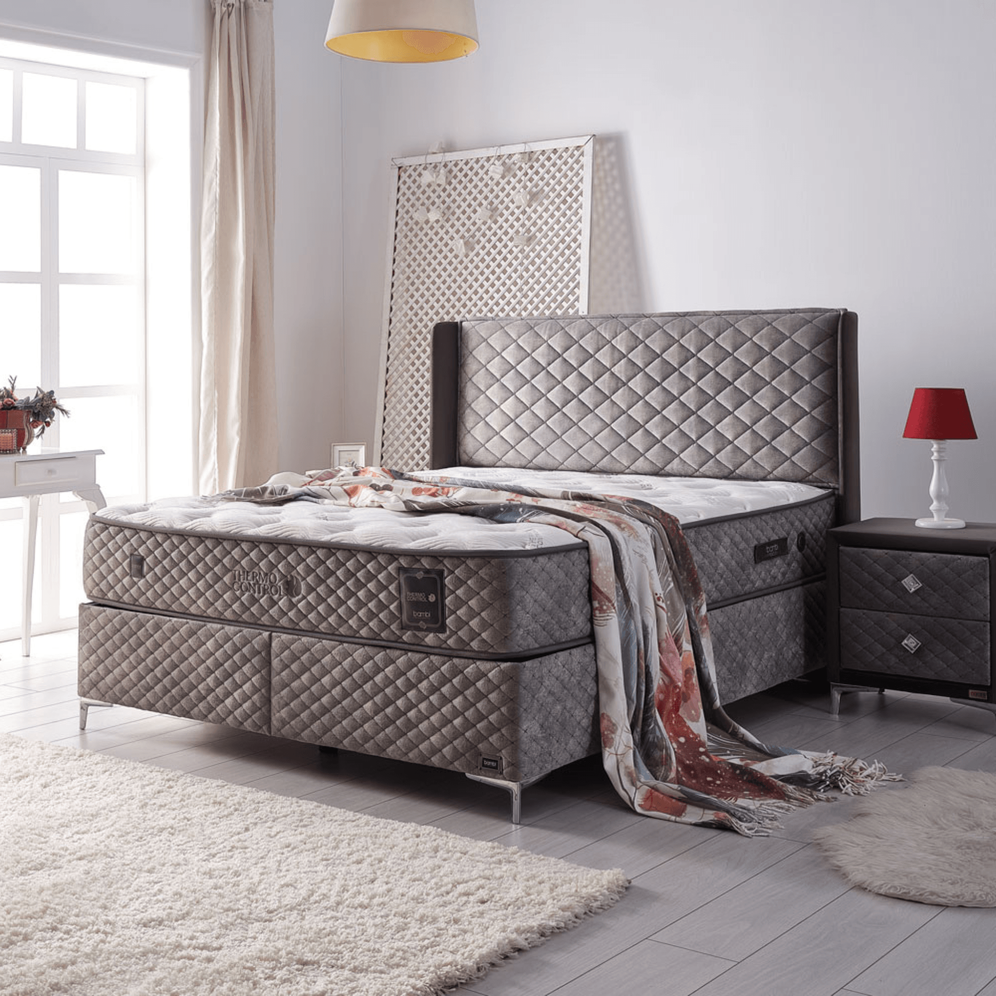 Bambi Thermo Control Boxspringbett mit Matratze & Bettkästen - Ezmann.de
