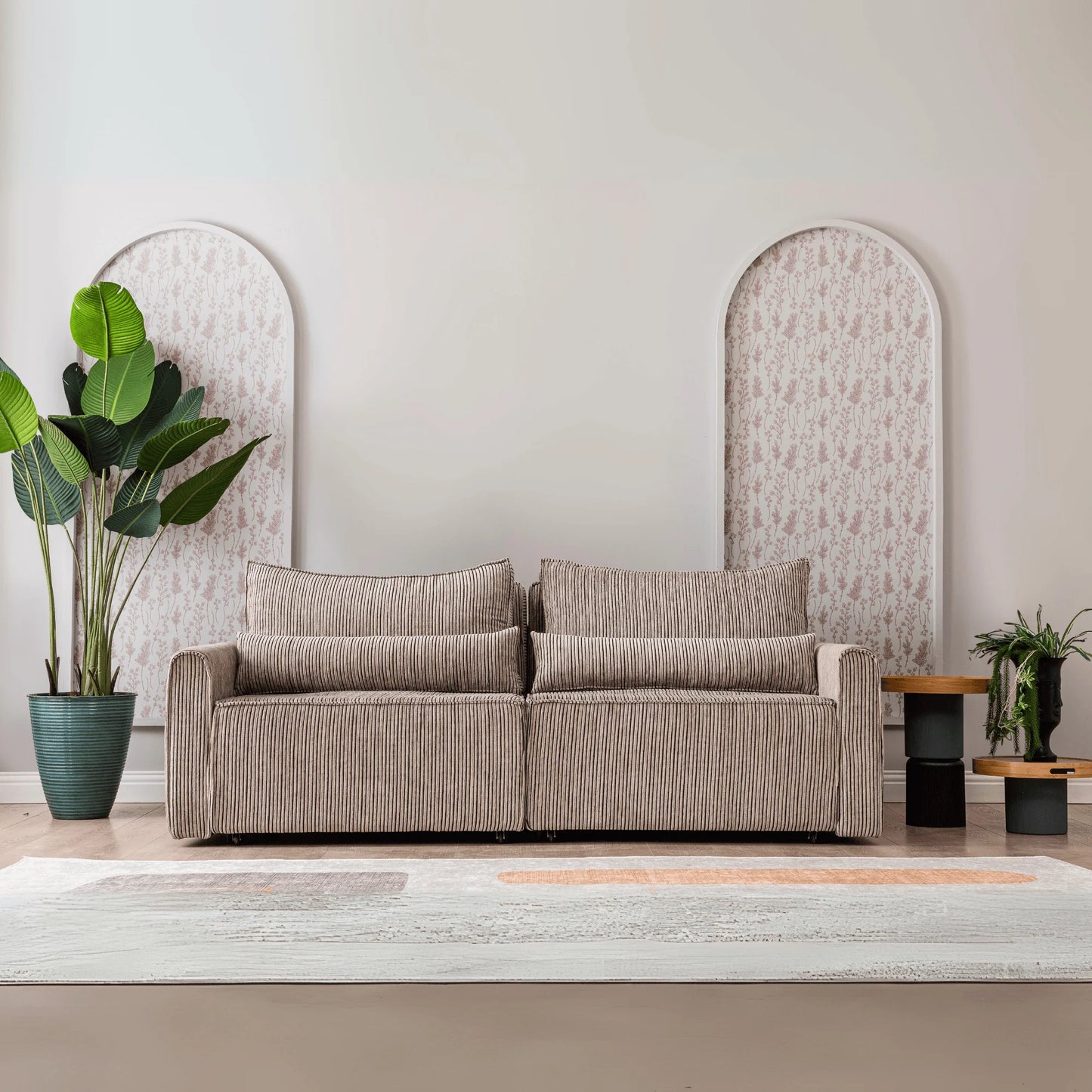 Benissa Schlafsofa 3 Sitzer mit Stauraum & Schlaffunktion | Ecksofa & Heimkino-Sofa, verstellbare Rückenlehne