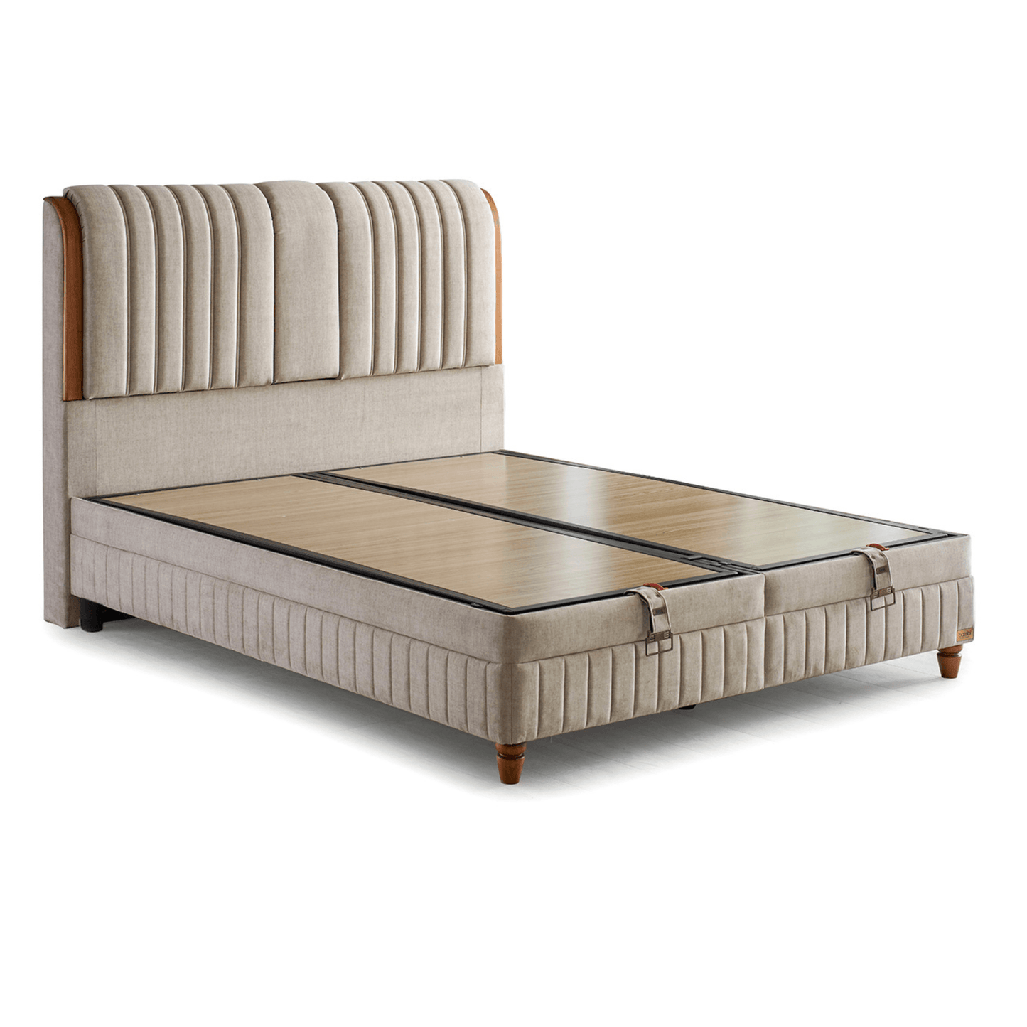 Bambi Kapok Naturel Boxspringbett Funktionsbett mit Bettkasten Boxspringbett 180x200 - 90x200 - Ezmann.de