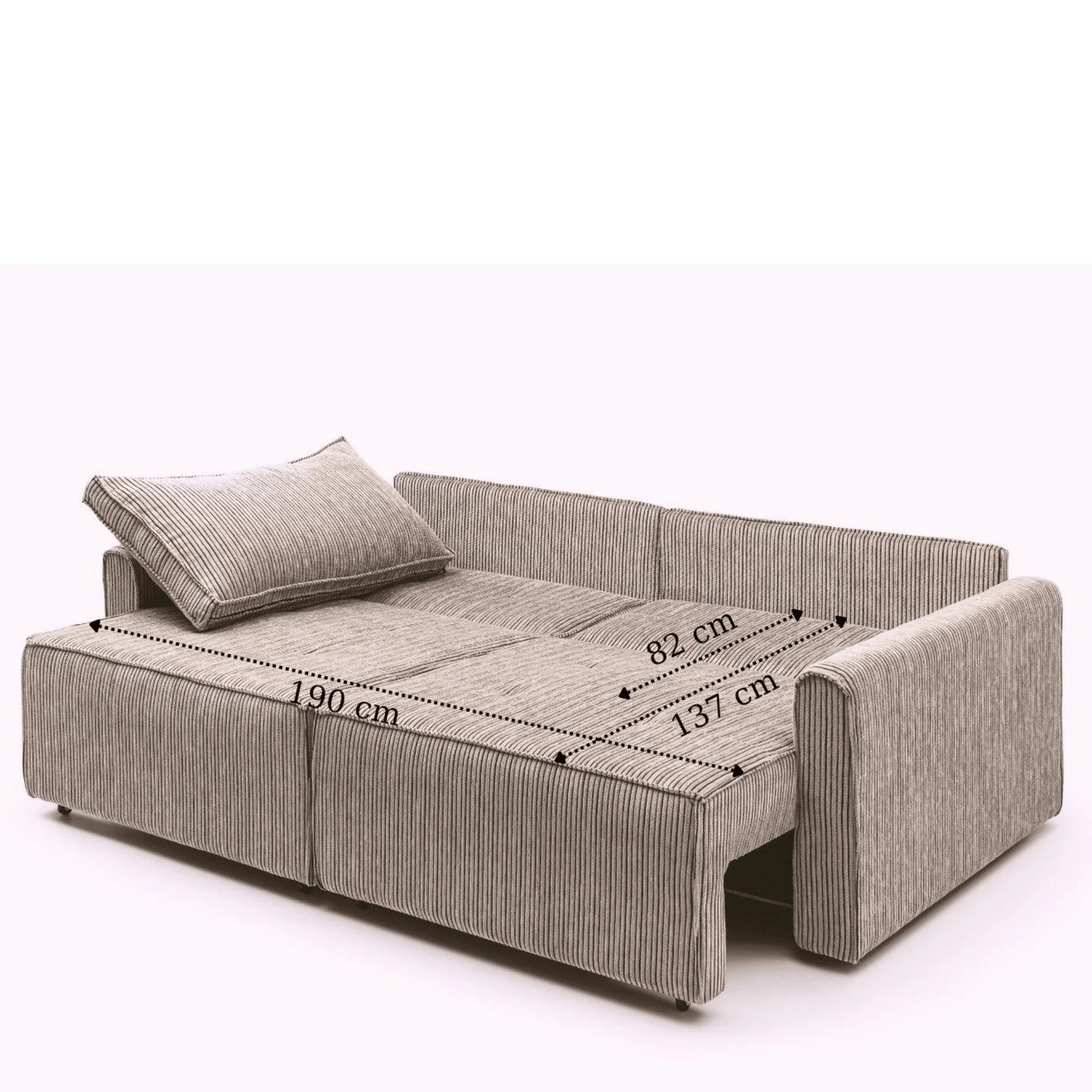 Benissa Schlafsofa 3 Sitzer mit Stauraum & Schlaffunktion | Ecksofa & Heimkino-Sofa, verstellbare Rückenlehne