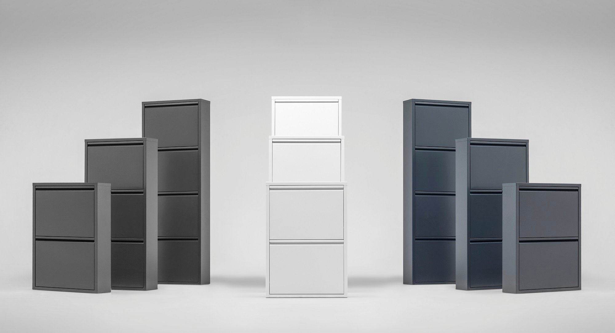 Gowoll Schuhschrank (5 Klappen Anthrazit) - Ezmann.de