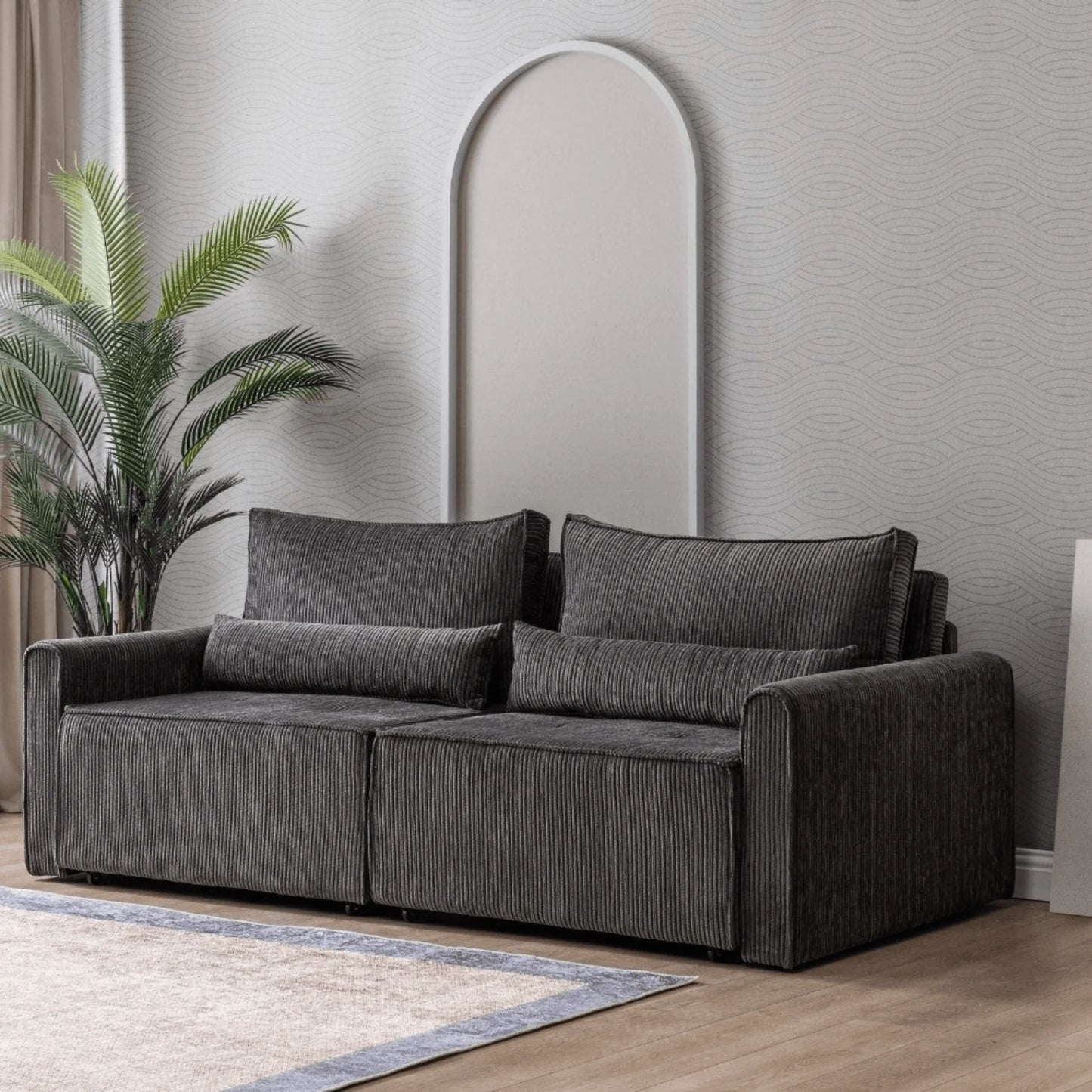 Benissa Schlafsofa 3 Sitzer mit Stauraum & Schlaffunktion | Ecksofa & Heimkino-Sofa, verstellbare Rückenlehne