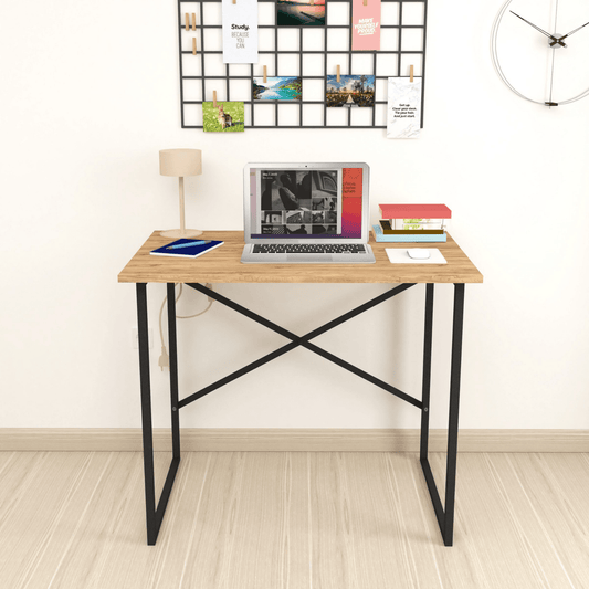 Gowoll Schreibtisch Kleiner Tisch Computertisch 90x60x75 cm Tischplatte Holz Laptoptisch - Ezmann.de
