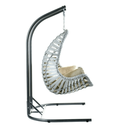 Capri Swing Gartenschaukel Rattan Hängesessel mit Gestell Hängeschaukel Cunda - Ezmann.de