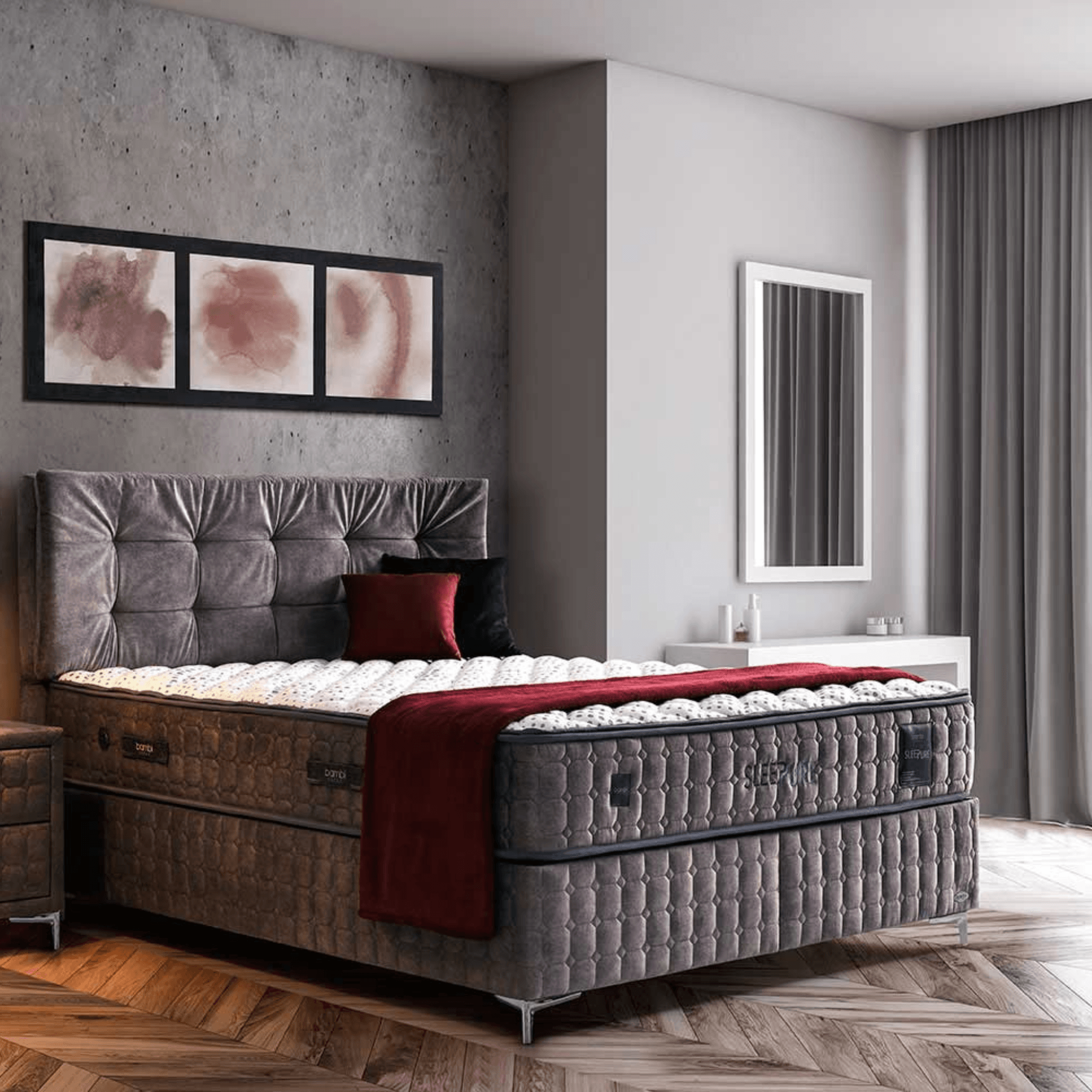 Bambi Sleeppure Boxspringbett Schlafzimmer Set - Ezmann.de