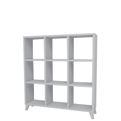 Gowoll Raumteilerregal 88x88 cm Bücherregal mit 9 Fächern Regal Weiß Bücherschrank Standregal - Ezmann.de