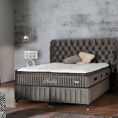 Fluffy Bett Set Boxspringbett mit Matratze mit Topper - Ezmann.de
