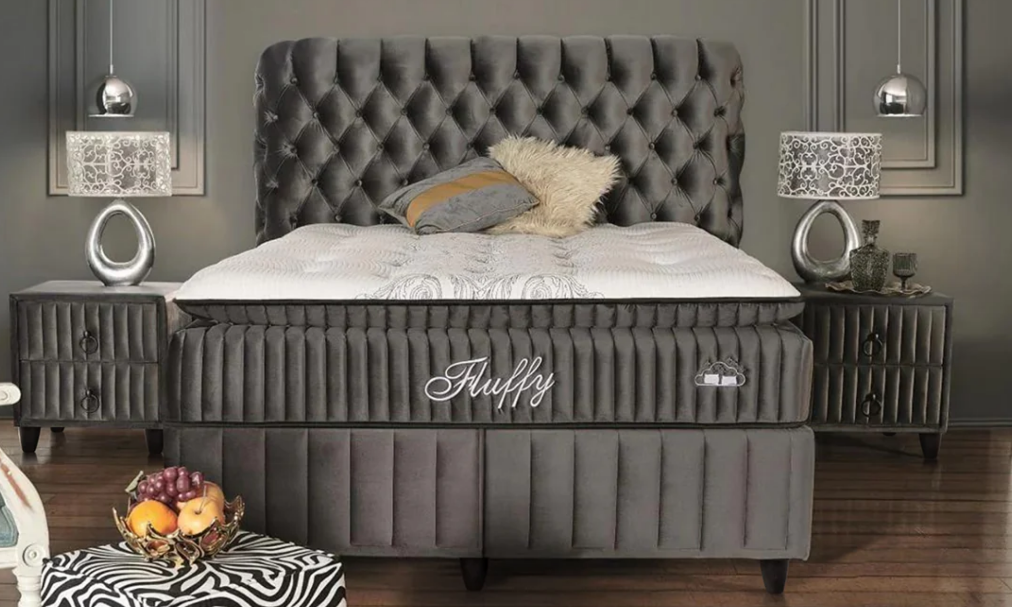 BSS FLUFFY Boxspringbett Set | Matratze H3 | Box und Kopfteil Gowoll.de