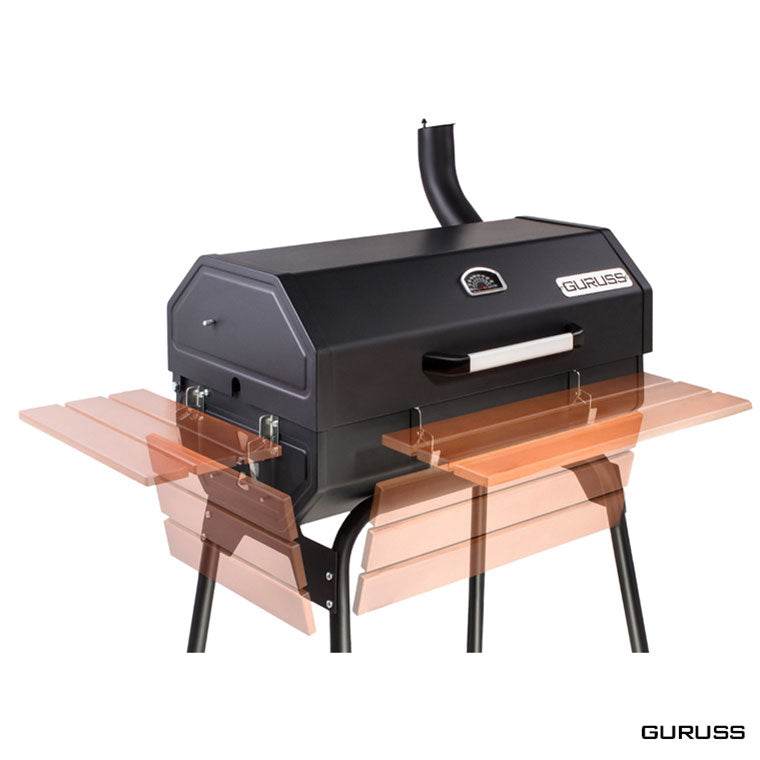 Guruss CG-075 Holzkohlegrill | 75×40 cm Grillfläche | Outdoor BBQ mit Ofenfunktion - Ezmann.de