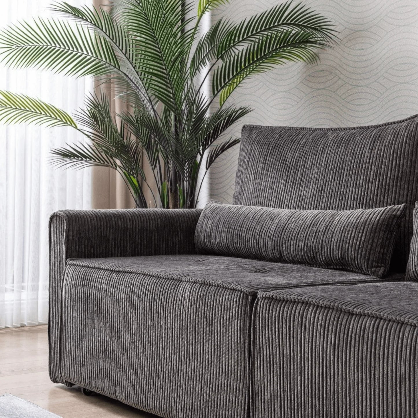 Benissa Schlafsofa 3 Sitzer mit Stauraum & Schlaffunktion | Ecksofa & Heimkino-Sofa, verstellbare Rückenlehne