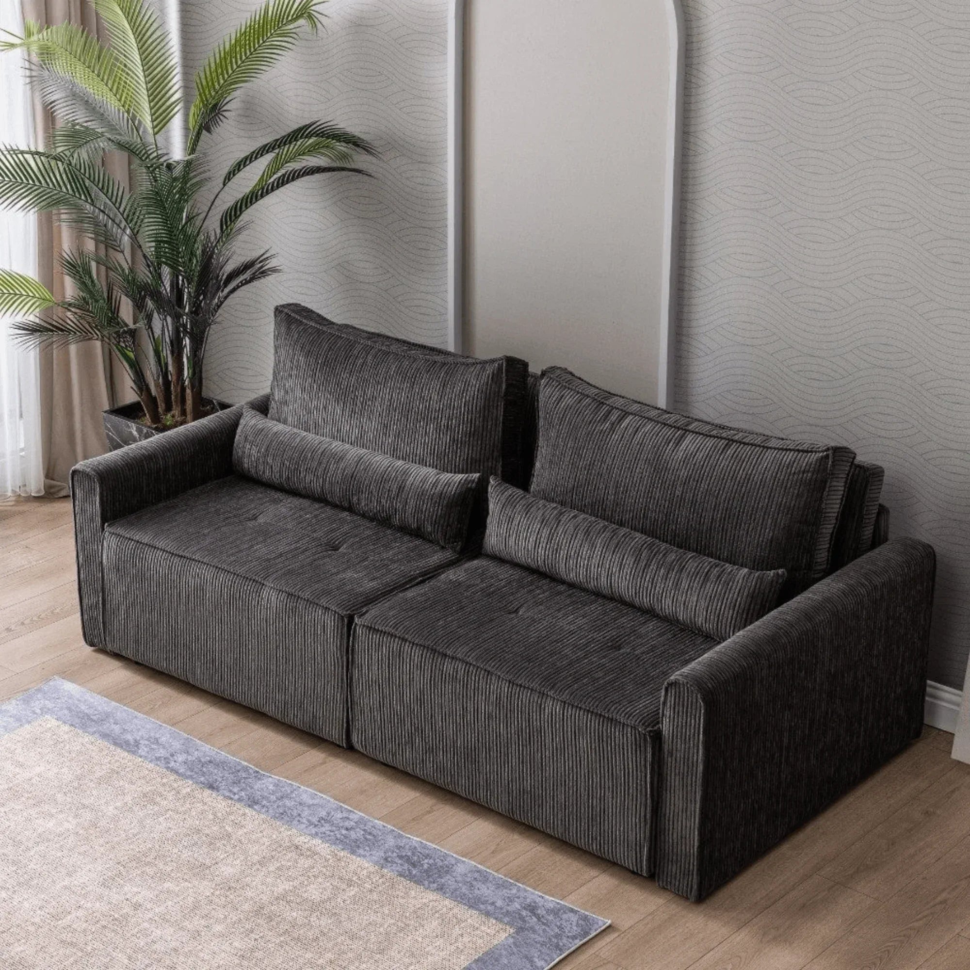 Benissa Schlafsofa 3 Sitzer mit Stauraum & Schlaffunktion | Ecksofa & Heimkino-Sofa, verstellbare Rückenlehne - Ezmann.de