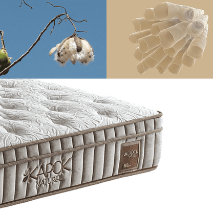 Bambi Kapok Naturel Boxspringbett Funktionsbett mit Bettkasten Boxspringbett 180x200 - 90x200 - Ezmann.de