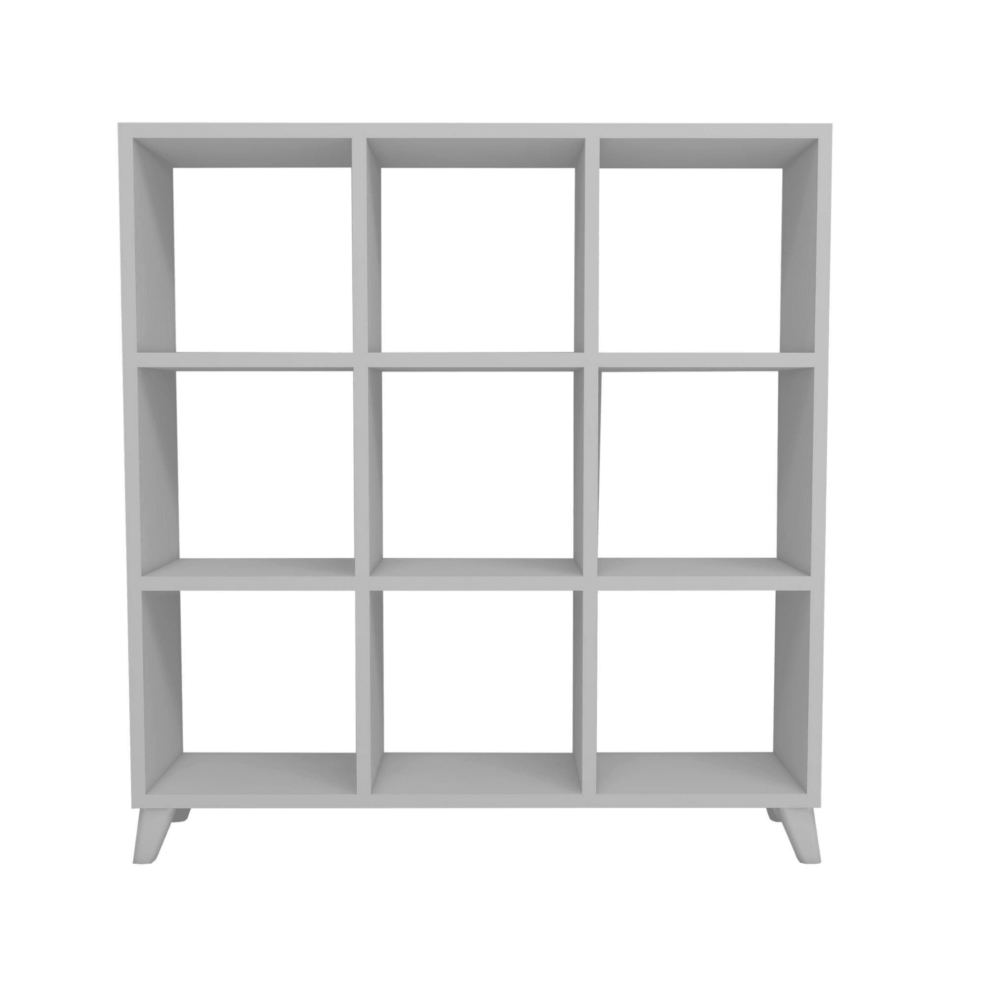 Gowoll Raumteilerregal 88x88 cm Bücherregal mit 9 Fächern Regal Weiß Bücherschrank Standregal - Ezmann.de