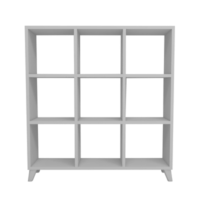 Gowoll Raumteilerregal 88x88 cm Bücherregal mit 9 Fächern Regal Weiß Bücherschrank Standregal - Ezmann.de