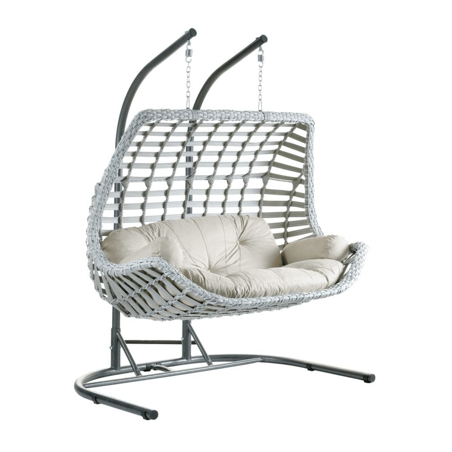 Capri Swing Gartenschaukel Rattan Hängesessel mit Gestell Hängeschaukel Cunda - Ezmann.de