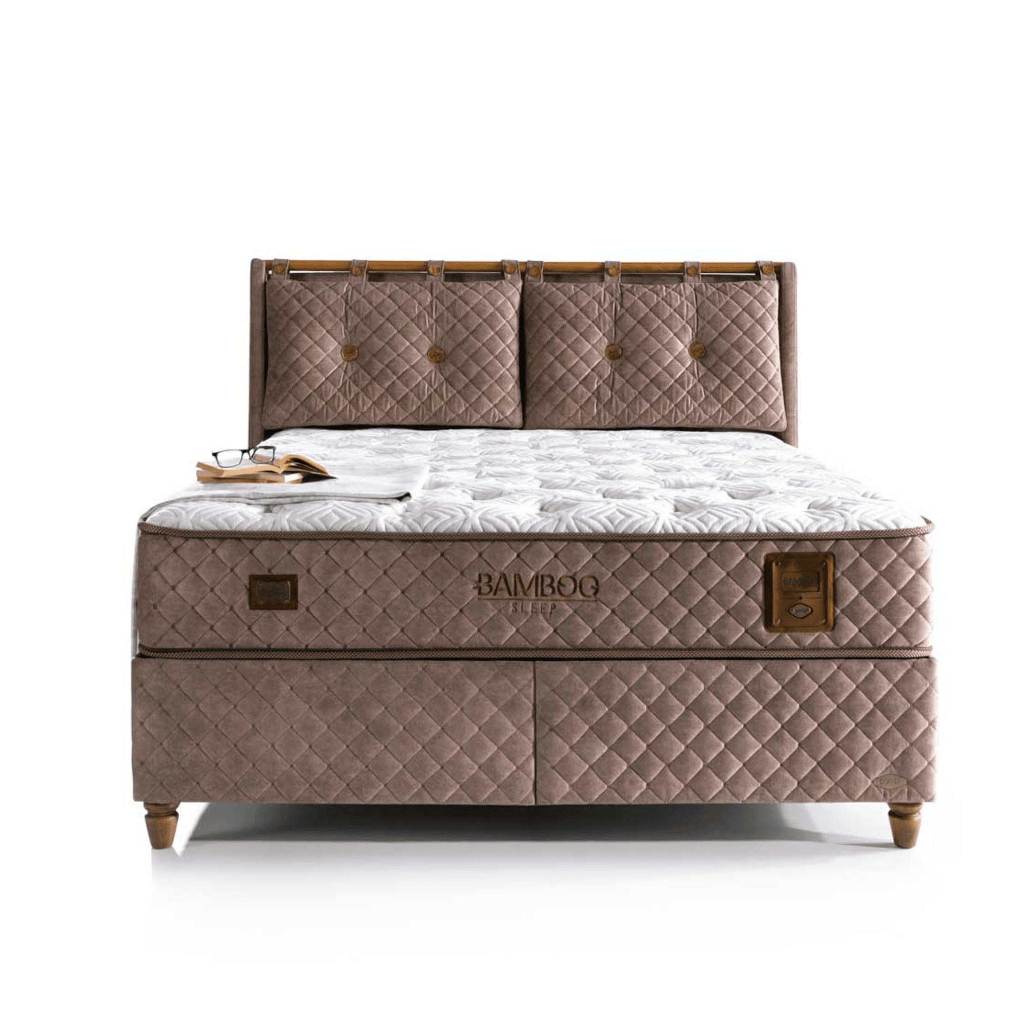 Bambi Bamboo Sleep Boxspringbett Set Schlafzimmer Set mit 7 Schichten Höhe 30 cm Matratze - Ezmann.de