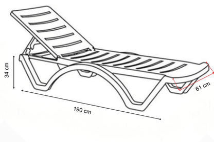 Gowoll Gala mit Armlehne Gartenliege mit Rollen Klappbar Wetterfest - Ezmann.de