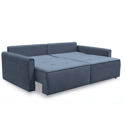 Gowoll Benissa 2-Sitzer Schlafsessel mit Schlaffunktion und Stauraum 215x110 cm mit Kissen - Ezmann.de
