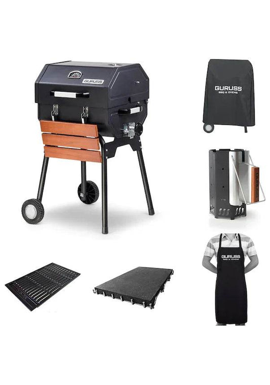 Guruss CG-075 Holzkohlegrill | 75×40 cm Grillfläche | Outdoor BBQ mit Ofenfunktion - Ezmann.de