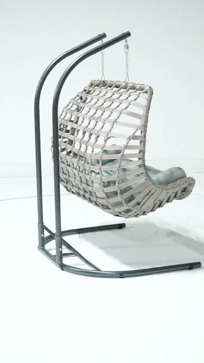 Capri Swing Gartenschaukel Rattan Hängesessel mit Gestell Hängeschaukel Cunda - Ezmann.de
