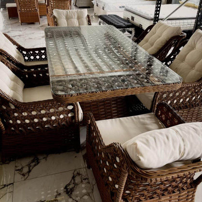 Paffia Gartenmöbel Rattan Balkonmöbel Gartentisch ALUMINIUM - Ezmann.de