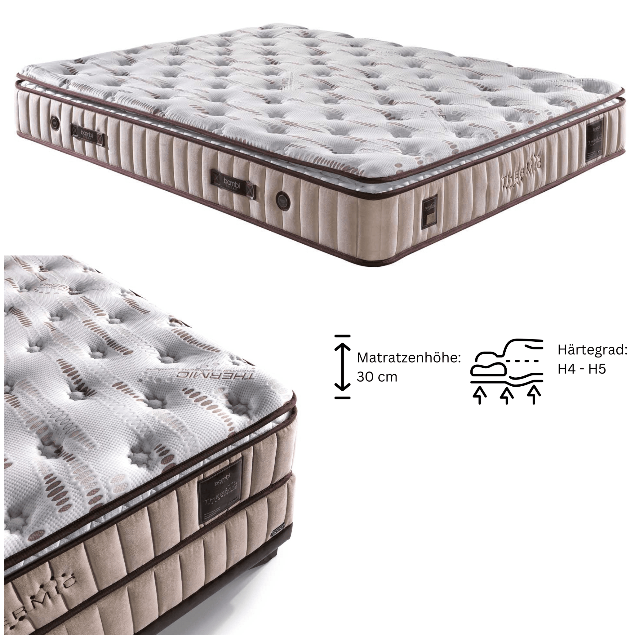 Bambi Thermic Prime Boxspringbett mit Matratze & Bettkästen - Ezmann.de