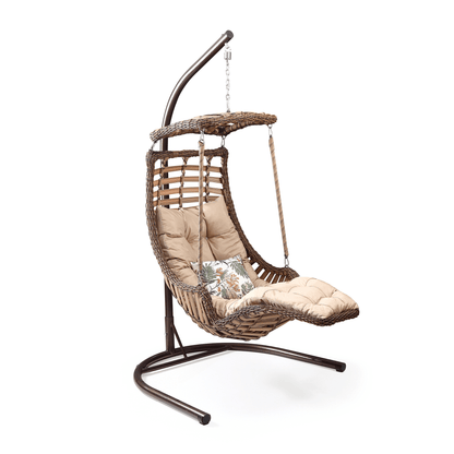 Capri Swing Gartenschaukel Rattan Hängesessel mit Gestell Hängeschaukel Alacati Plus - Ezmann.de