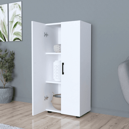 Gowoll Mehrzweckschrank mit 2 Türen 3 Weiß Einlegeboden 108x49x32 cm - Ezmann.de