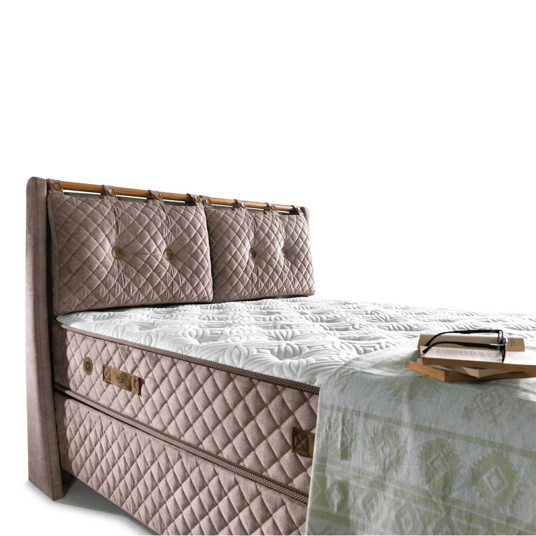 Bambi Bamboo Sleep Boxspringbett Set Schlafzimmer Set mit 7 Schichten Höhe 30 cm Matratze - Ezmann.de